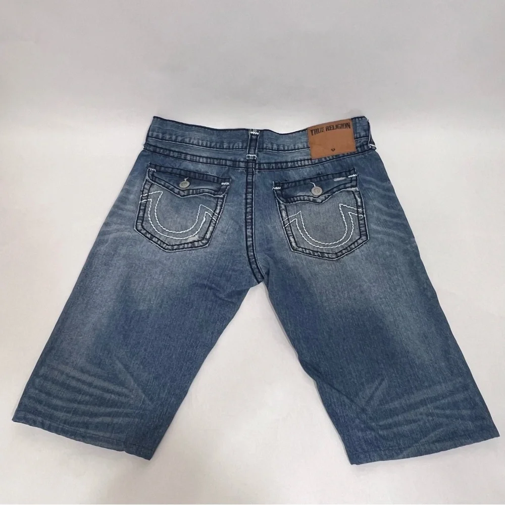 True‎ Religion Denim Jean Short Straight Stretch